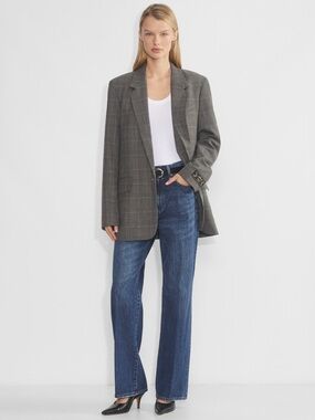 Aritzia Denim Forum The Farrah Hi-Rise Wide Jean in Nightshade denim size 30